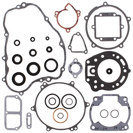 WINDEROSA Gasket Kit With Oil Seals for Kawasaki KDX 200 89 90 91 92 93 94 811440